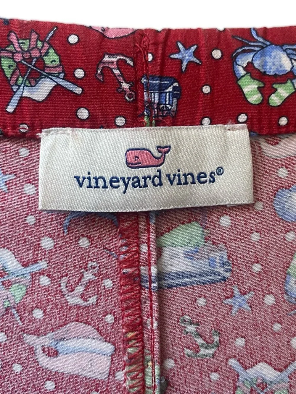 Vineyard Vines Christmas Sleep Shorts Nautical Print NOT FLANNEL -- NEW